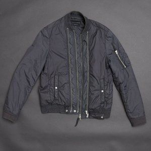 All Saints Bomber Jacket Black Medium